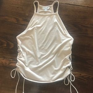 AE Beige Crop Top! Ruching sides 💫 (S)